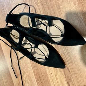Vince Camuto lace up flats. Like new. 7.5